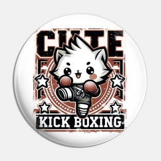 Cute Kitten Kickboxing Pin