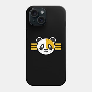 Colorful Distressed Panda Retro Vintage Grunge Design Phone Case