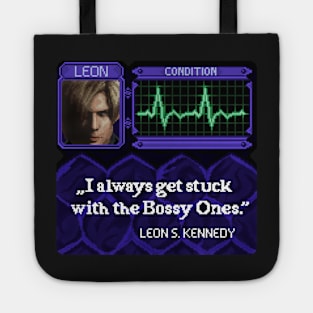 Leon Kennedy Pixel Art Tote