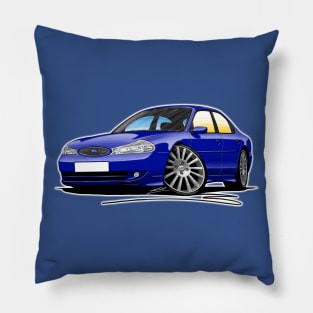 Ford Mondeo (Mk2) ST200 Blue Caricature Art Pillow