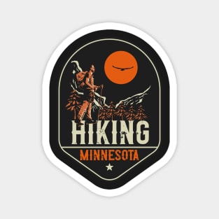 Hiking adventure wild retro exploring Minnesota Magnet