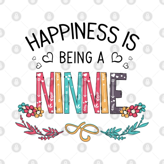 Happiness Is Being A Ninnie Wildflowers Valentines Mothers Day by KIMIKA