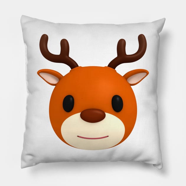 Santa's Deer Pillow by MadDesigner