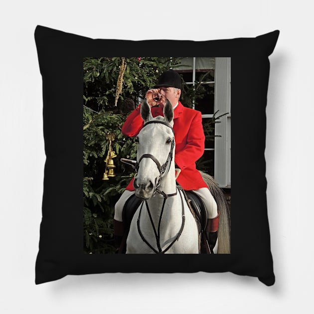 On A White Horse Pillow by AlexaZari