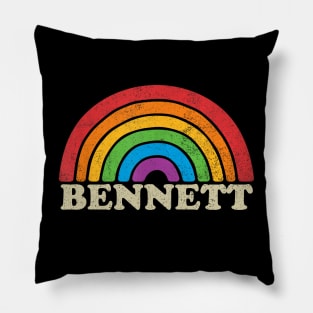 Bennett - Retro Rainbow Flag Vintage-Style Pillow