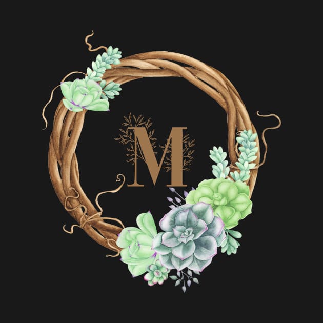 Woodland Monogram M by MysticMagpie