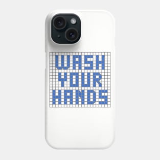 Science and health: Wash your hands (blue tile letters) Phone Case