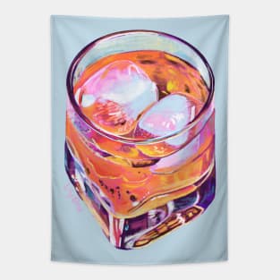 Happy hour: Whiskey on the rocks Tapestry