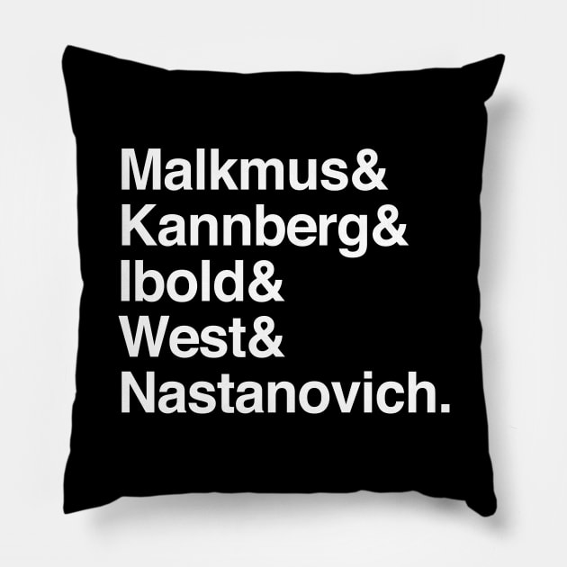 Pavement band names list design Pillow by DankFutura