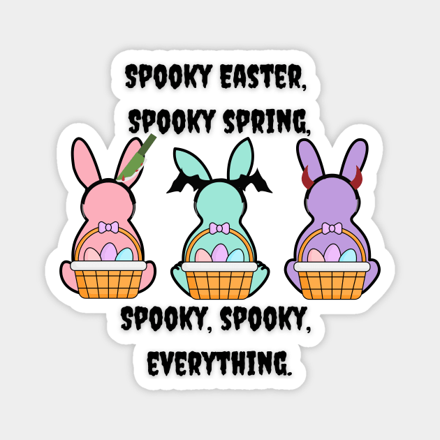 Spooky Easter Spooky Spring Bunnies Magnet by TheMavenMedium