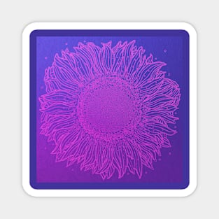 Majestic Purple Sunflower Magnet