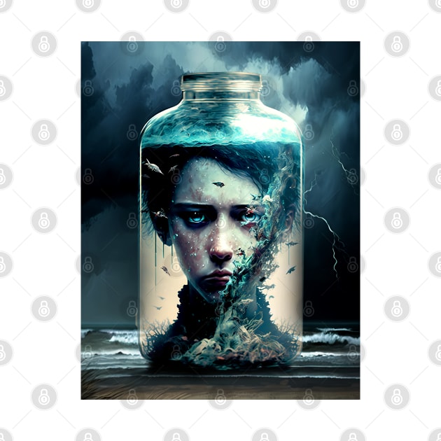 Boy in a Jar with a Pickled Face No. 1 by Puff Sumo