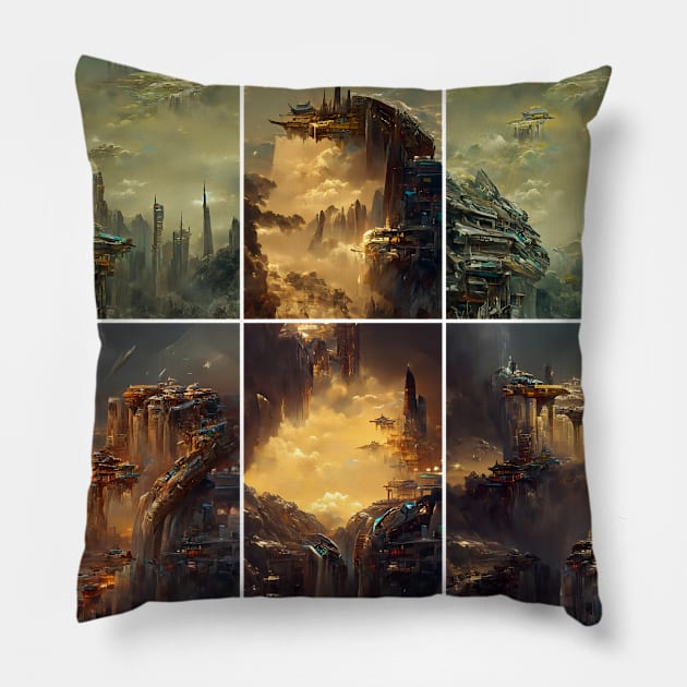 Lisa 'Desolate Civilisation' Transparent Pillow by tdraw