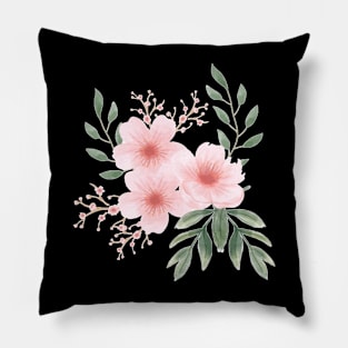 pink floral design Pillow