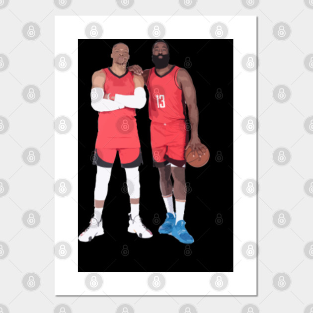 Russell Westbrook And James Harden Houston Rockets Posters And