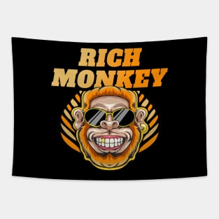 Rich Monkey Mascot Tapestry