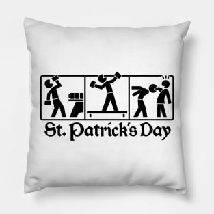 St. Patrick's Day 2 (black) Pillow