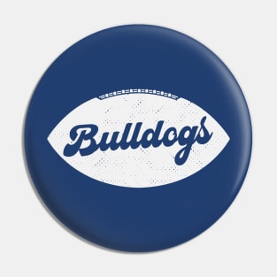 Retro Bulldogs Football Pin