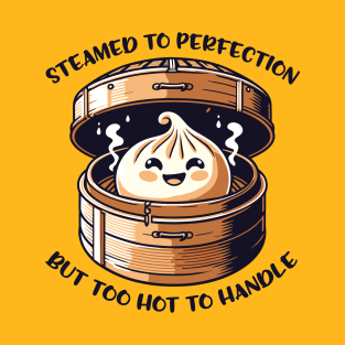 Adorable Dumpling in Bamboo Steamer - Foodie gift T-Shirt