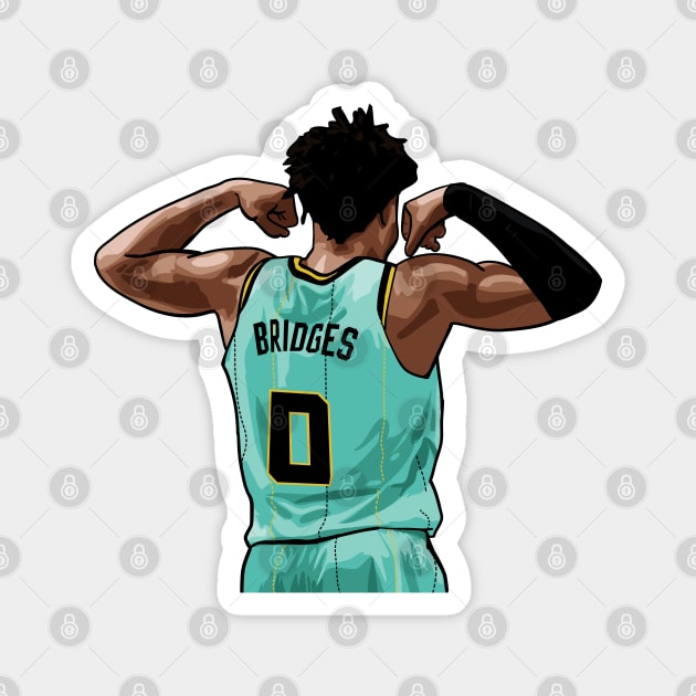 Miles Bridges Vector Back Magnet by qiangdade