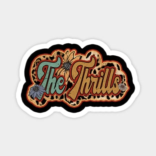 Thrills Proud Name Personalized Retro Flowers Beautiful Magnet