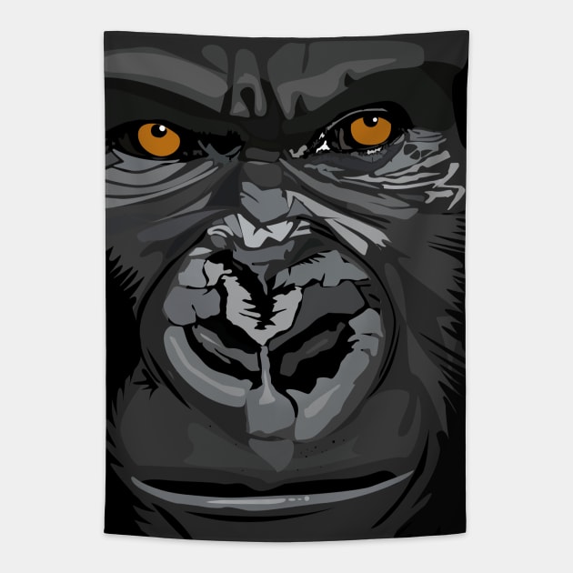 Gorilla head Tapestry by BOEC Gear