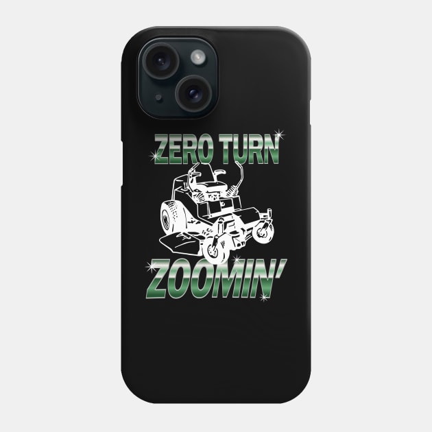 Zero Turn Zoomin' ZTM lawn mower design Phone Case by Luxinda