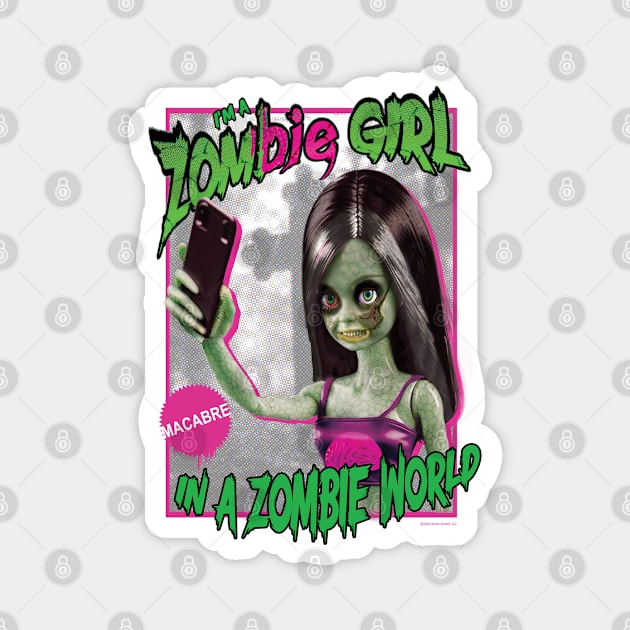 Zombie Girl Magnet by Daily Detour