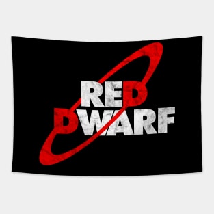 Red Dwarf (original logo, distressed) Tapestry