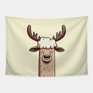 Funny Moose Head Tapestry