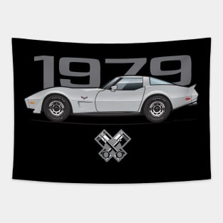 1979 silver vette Tapestry