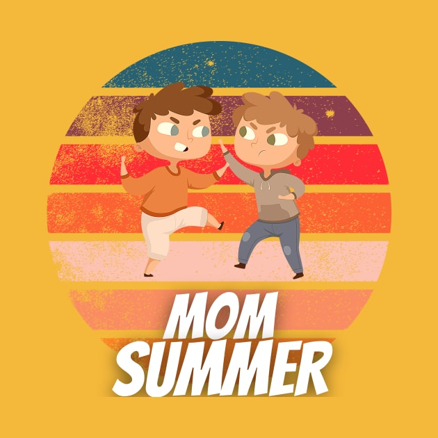 Mom Summer Sunset - Funny Boys Fight by EvolvedandLovingIt