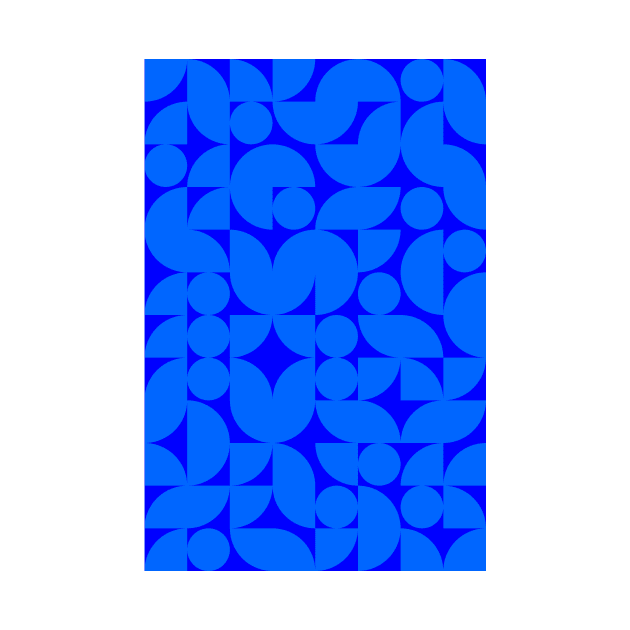 Men Bluish Geometric Pattern - Shapes #10 by Trendy-Now