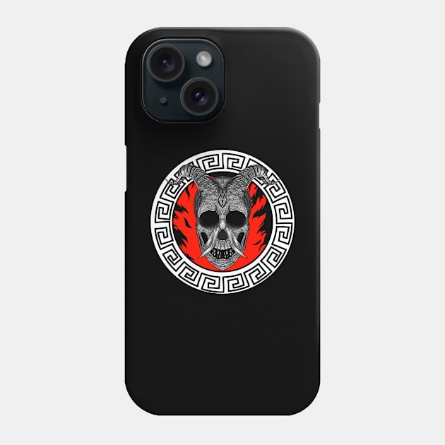 skull heads and eternal flames Phone Case by Bloods illustrator