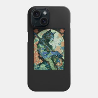 Art Nouveau Psychedelic Samurai Panther Ninja Phone Case