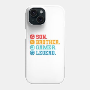 Son Brother Video Gamer Legend Vintage Distressed Phone Case