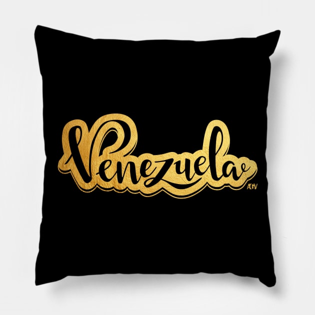 Venezuela dorado Pillow by Andreaigv