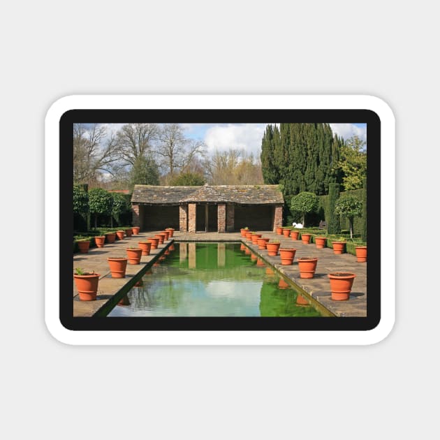 Dutch Garden, Hampton Court Castle Magnet by RedHillDigital