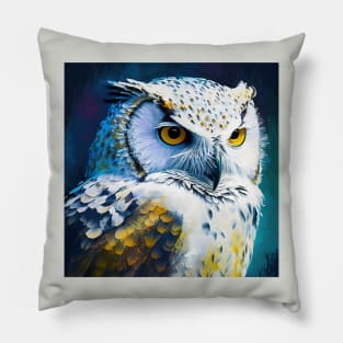 White Owl Design Pillow