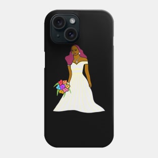 Empowered Woman with her Nice Wedding Dress ! Phone Case