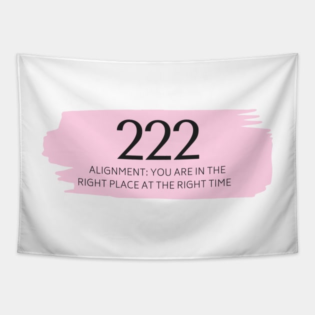 222 Angel Number pink Tapestry by anrockhi
