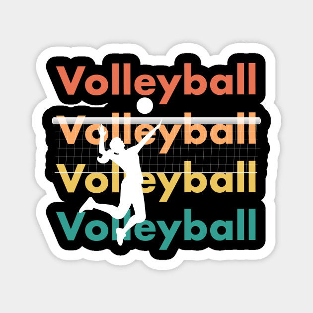 Volleyball shirt in retro vintage style - gift for volleyball player Magnet by PDAG