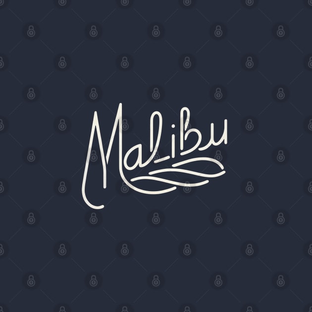 Malibu Groove: Vintage Script by Retro Travel Design