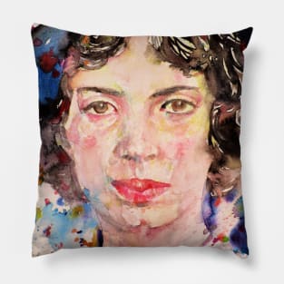 EMILY DICKINSON watercolor portrait .2 Pillow