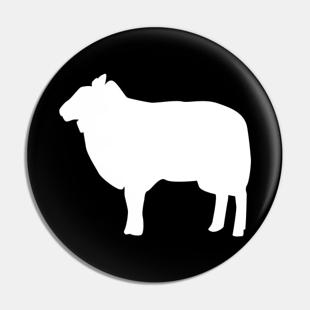 Sheep Silhouette Pin by KC Happy Shop