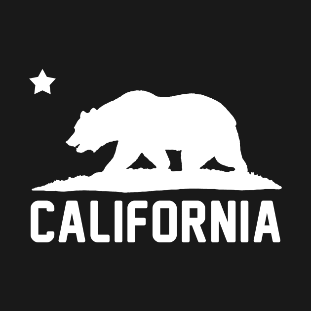 California Bear White Cali Souvenir State Map Republic CA by maelotti22925