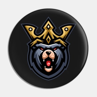 Bear king illustration character Pin