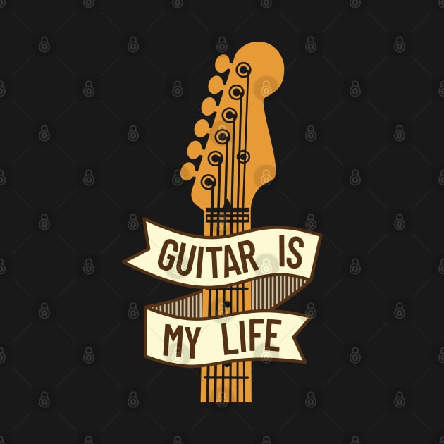Guitar is My Life Electric Guitar Headstock by nightsworthy