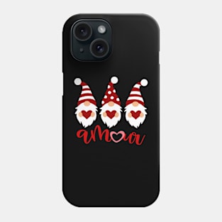 Amour with Love Gnomes for Valentine's Day Couples Phone Case