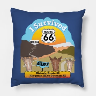 I Survived Route 66, Kingman AZ to Oatman AZ Pillow
